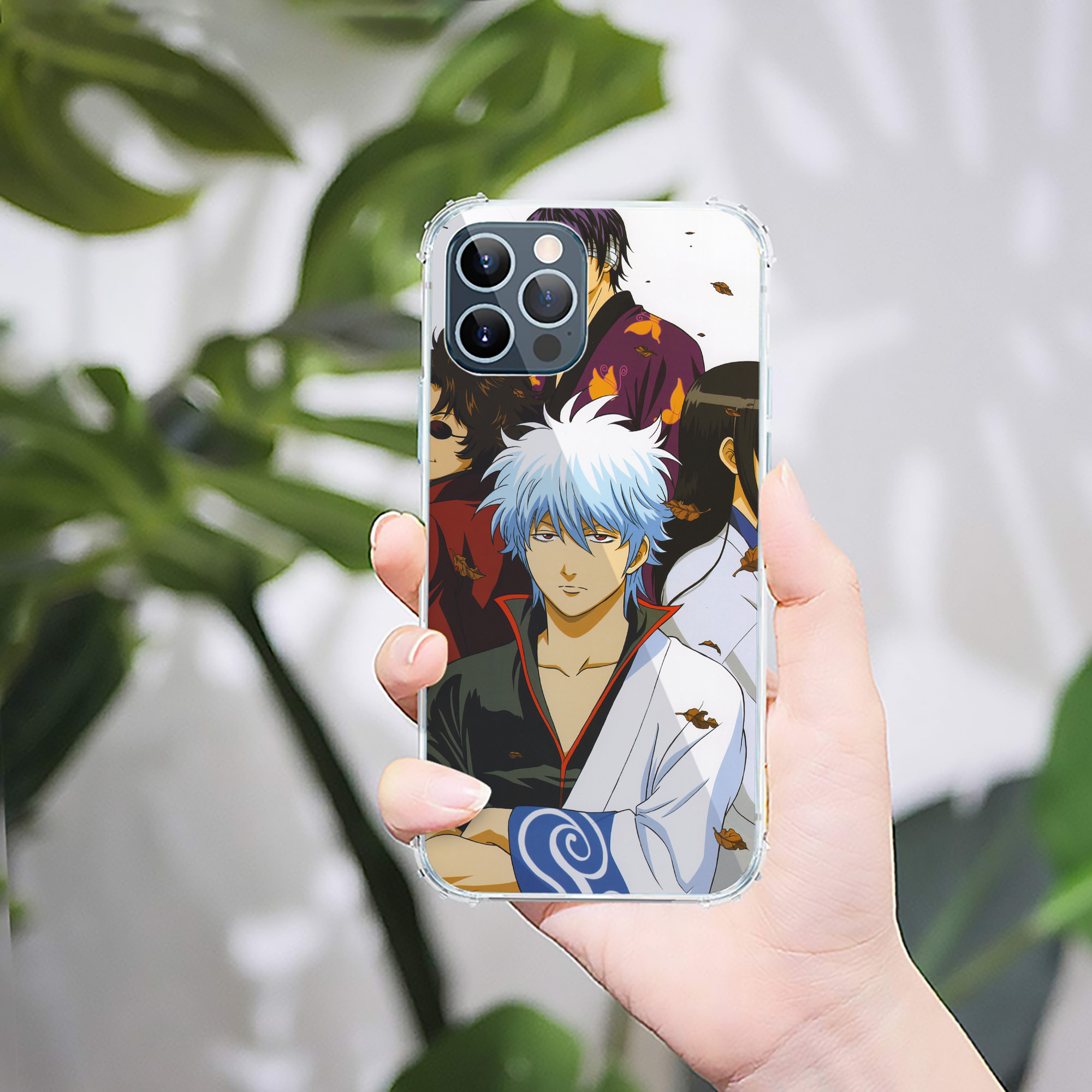 （画像用） ぎんたま 坂田銀時（さかたぎんとき） 神楽 志村新八（しむら しんぱち） GINTAMA Sakata Gintoki Kagura Shimura Shinpachi 【iPhone 12シリーズ対応】透明スマホケース（クリアソフトケース）